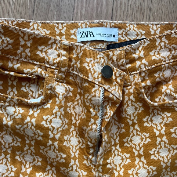 Zara printed boho yellow denim - Picture 2 of 5